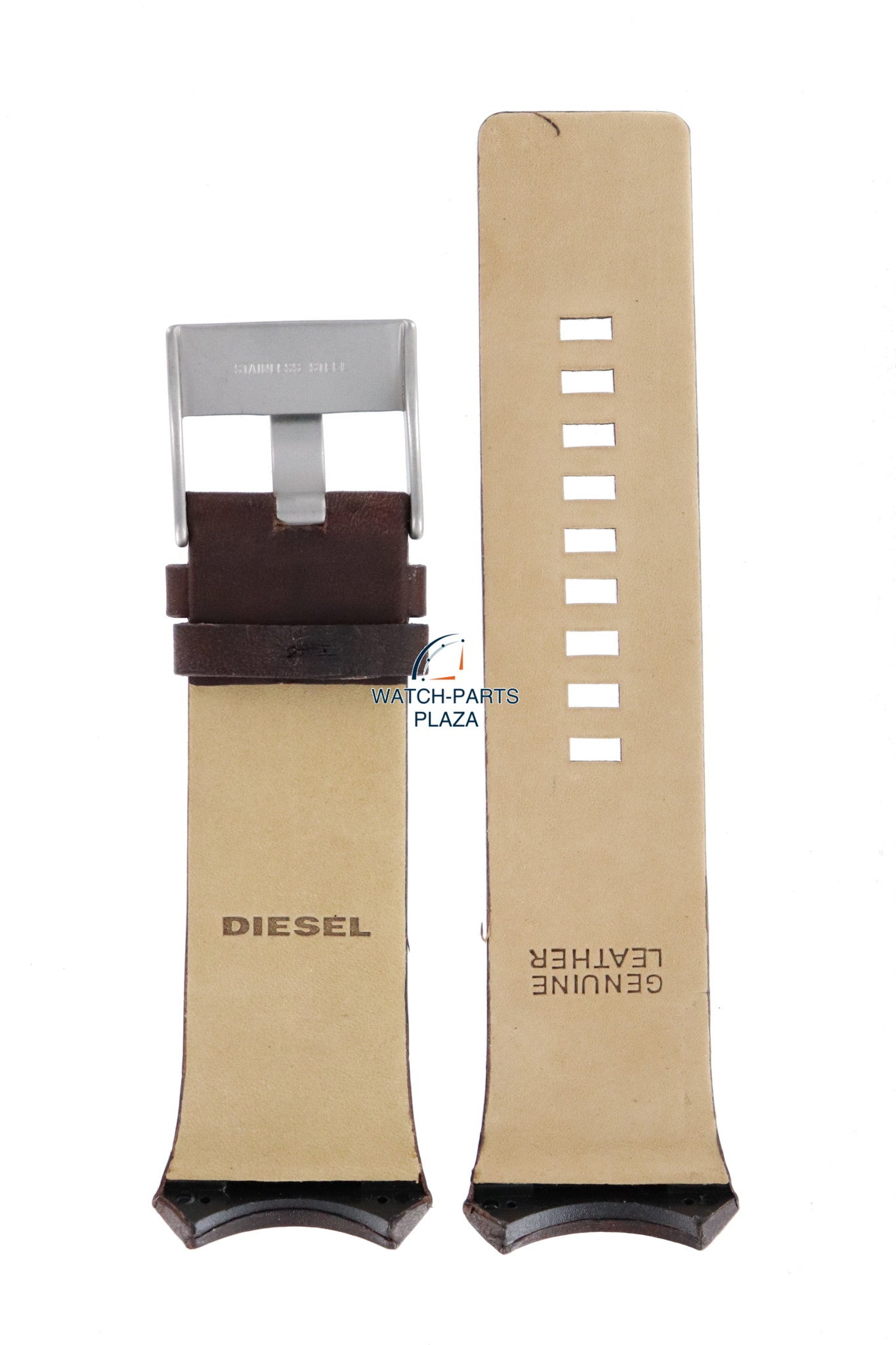 Watch Band Diesel DZ3036, DZ3037 brown leather strap 31mm original Series III - Watch Plaza
