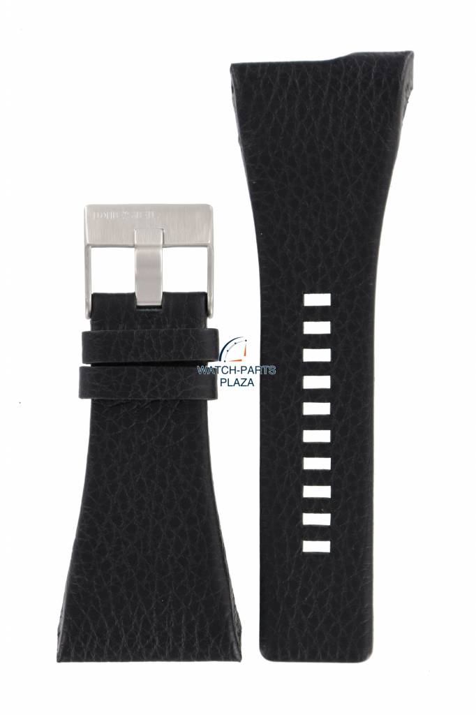 Watch Band Diesel DZ7101 Black Leather Strap 38mm DZ7102 Original - Watch Plaza