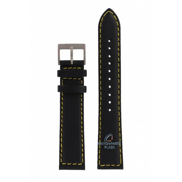 Watch Band for Seiko 7N42 - 0CB0 & 7T92 - 0ET0 / SN469, SGEB41P2 Black Leather - Watch Plaza