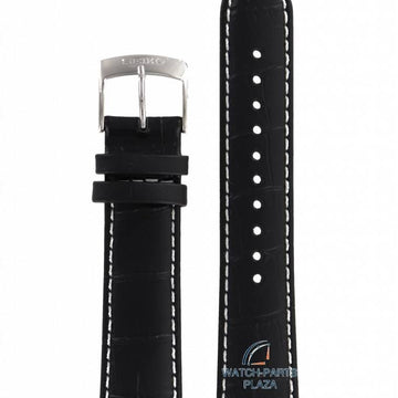 Watch Band for Seiko L01K Black Leather Strap 7T92 0MF0, 0NW0 V158 - 0AH0 SNDC87 - Watch Plaza