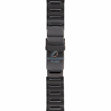 Watch Band for Seiko Monster 20mm black PVD Steel Bracelet 49X8 GGZ 4R36, 7S26 & 7S36 - Watch Plaza
