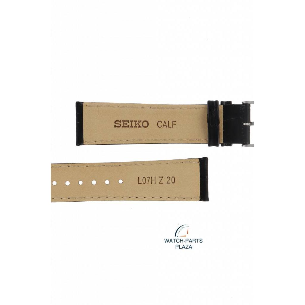 Watch Band for Seiko SRP769 / SRPA27 Black Leather Strap 4R35 - 00P0, 00Z0 Classic L07H - Watch Plaza