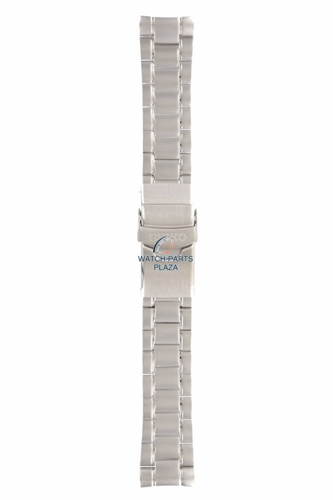 Watch Band for Seiko SRPA19, SRPD01 Steel Bracelet 22mm Dawn Grey 4R36 05D0, 06Y0 - Watch Plaza