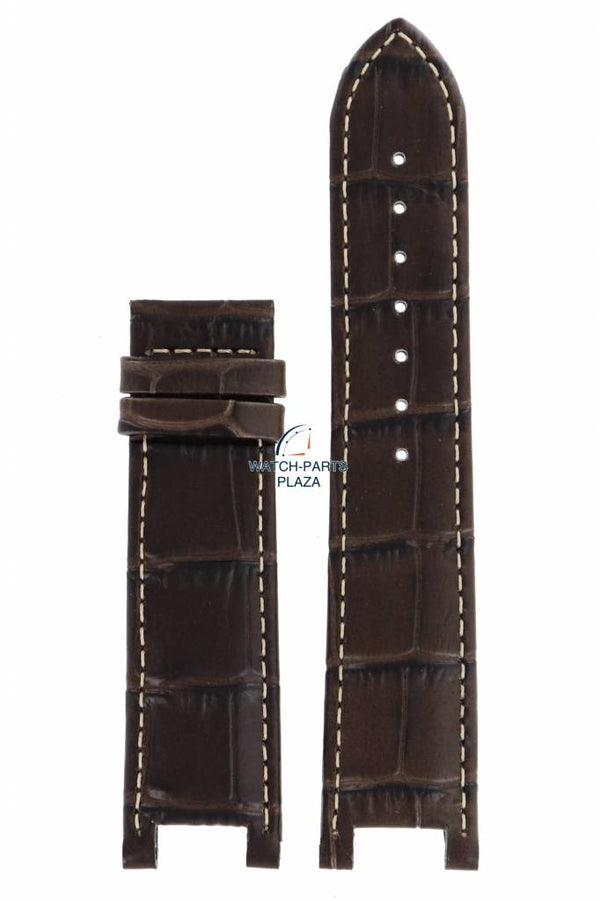 Watch Band GC Sports X72026G1S / X10001G1S brown genuine leather strap 22mm - Watch Plaza