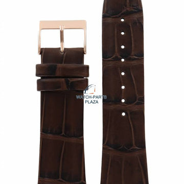 Watch Band Guess Rigor W0040G3 Brown Genuine Leather Strap 22mm original - Watch Plaza