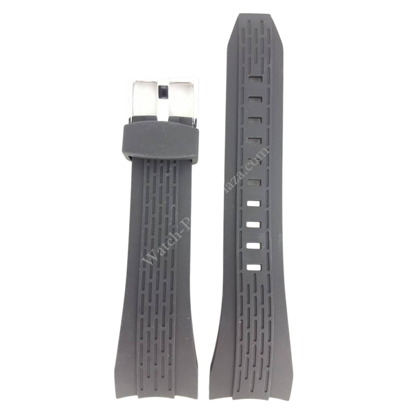 Watch Band Seiko 7T62 - 0HT0 Black Rubber SNAC01P1 Strap SNAB99P1 26mm - Watch Plaza