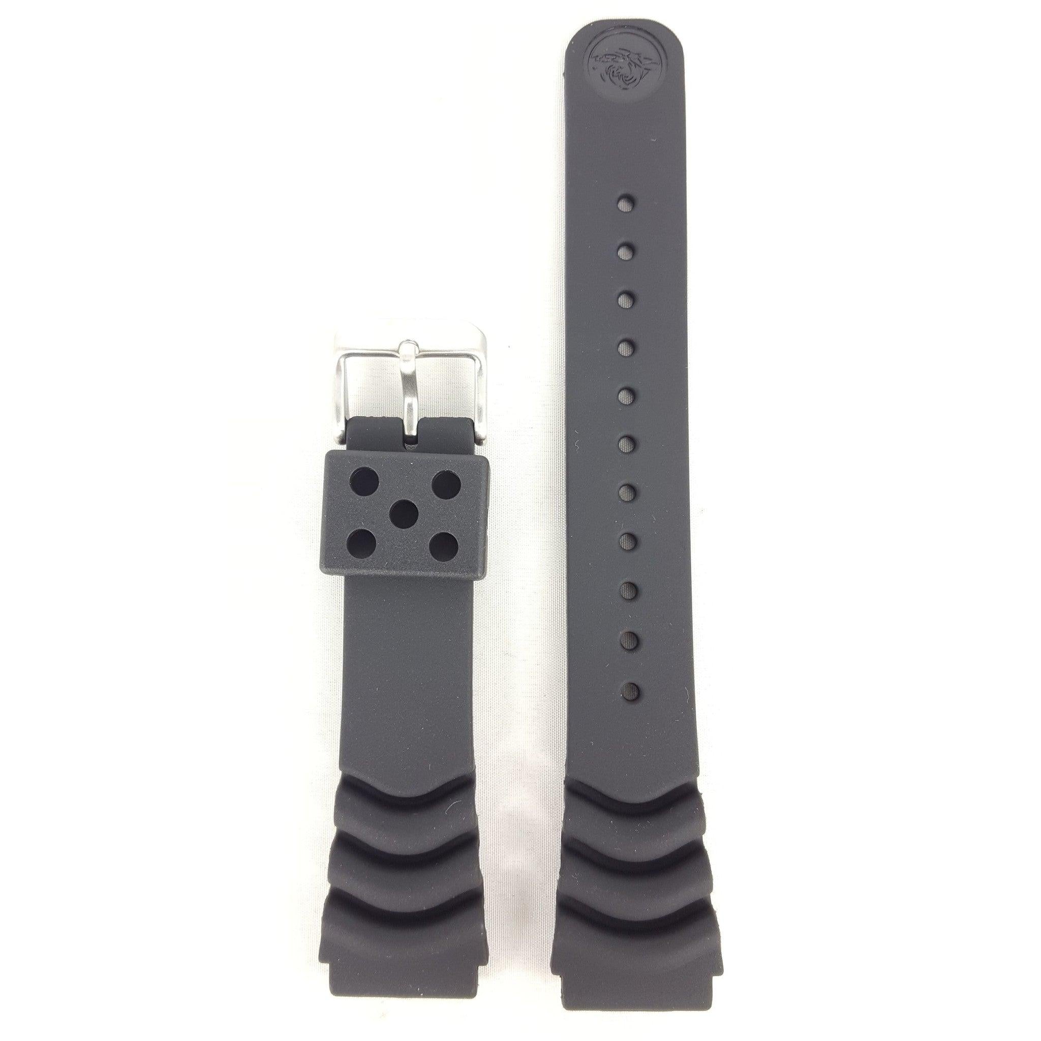 Watch Band Seiko Diver Black Monster Rubber Z 20 mm SKX779 Strap 7S26 - 0350 SKXA37 - Watch Plaza