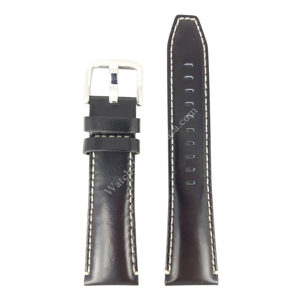 Watch Band Seiko Prospex SUN053P1 Black Leather Strap L0E8 B 24 mm 5M85 - 0AE0 - Watch Plaza