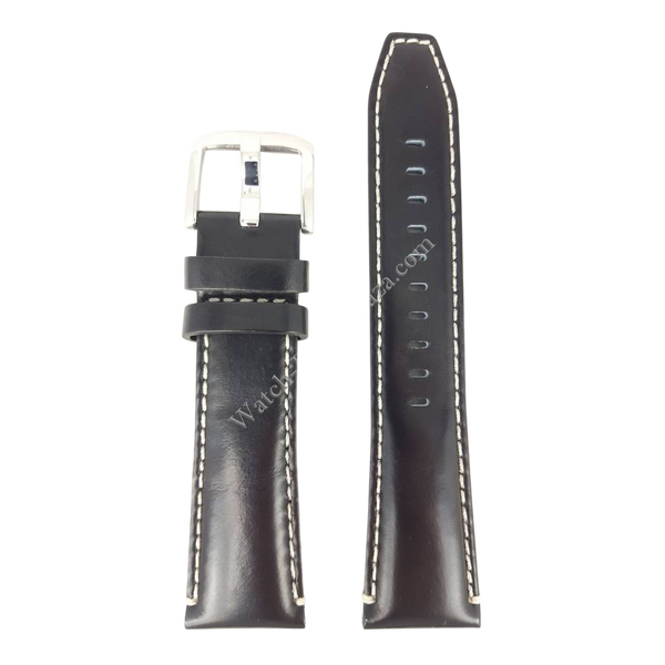 Watch Band Seiko Prospex SUN053P1 Black Leather Strap L0E8 B 24 mm 5M85 - 0AE0 - Watch Plaza