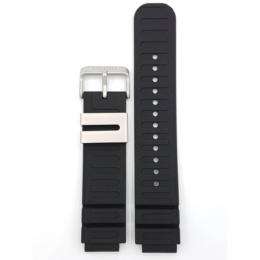 Watch Band Seiko Scuba Diver SBEE001 SBEE002 Black Strap CY 17mm 7N36 - 0AG0 - Watch Plaza