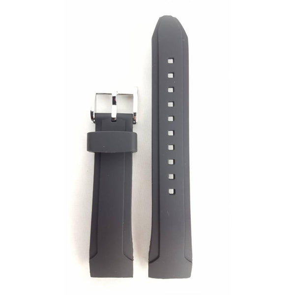 Watch Band Seiko SNDX55P1 Black Sillicon Strap 7T92 - 0PJ0 18mm Genuine - Watch Plaza