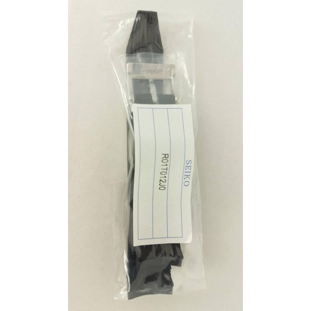Watch Band Seiko SNDX55P1 Black Sillicon Strap 7T92 - 0PJ0 18mm Genuine - Watch Plaza