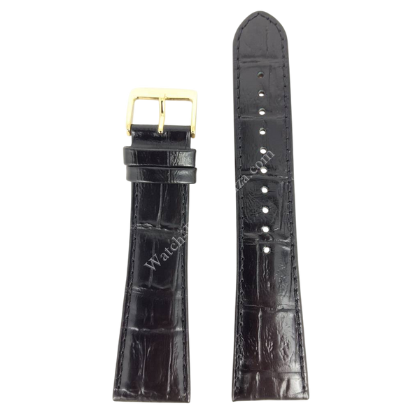 Watch Band Seiko Solar SUP880P1 Black Leather Strap 23mm LOCZ V115 - 0BC0 - Watch Plaza