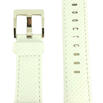Watch Band Seiko Sportura SND857 white leather strap 7T92 - 0GY0 20mm 4LA5JB - Watch Plaza