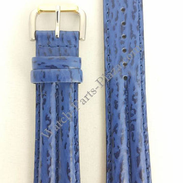 Watch Band Seiko SQ100 7T32 - 7C40 Swim Safe Strap 22mm Blue Leather - Watch Plaza