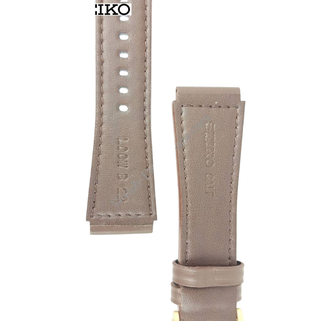 Watch Band Seiko SRP580 Prospex Limited brown leather strap L0CW B 22 mm - Watch Plaza