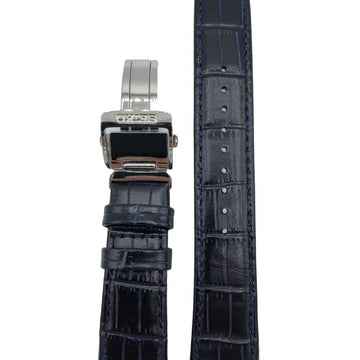 Watch Band SNP126 Seiko Premier Kinetic Blue Strap 21mm 7D56 - 0AB0 Novak Djokovic - Watch Plaza