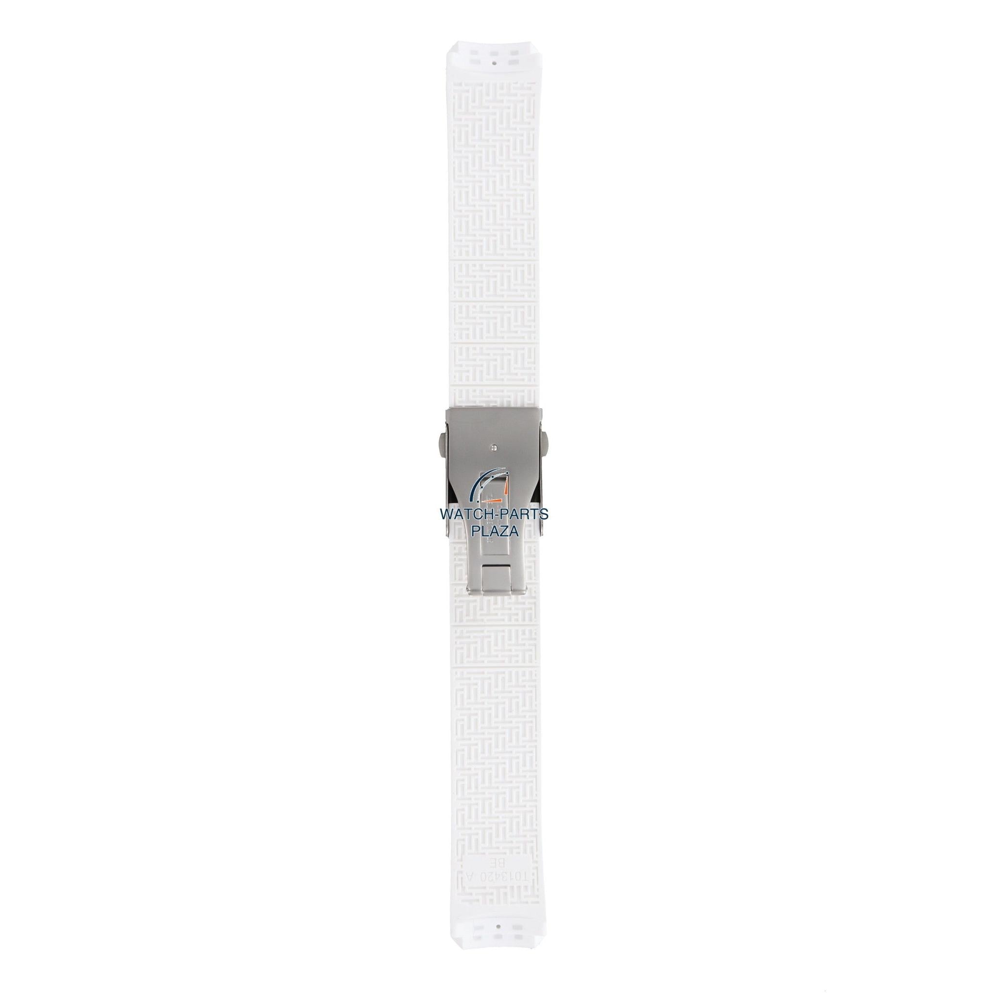 Watch band Tissot T013420 / T047420 T - Touch Expert white silicon strap 21mm T603027565 - Watch Plaza