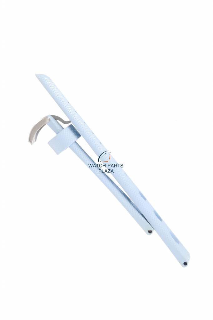 Watch Band ZO2230, ZO2237 Zodiac Sea Dragon Blue Silicon Strap 20mm - Watch Plaza
