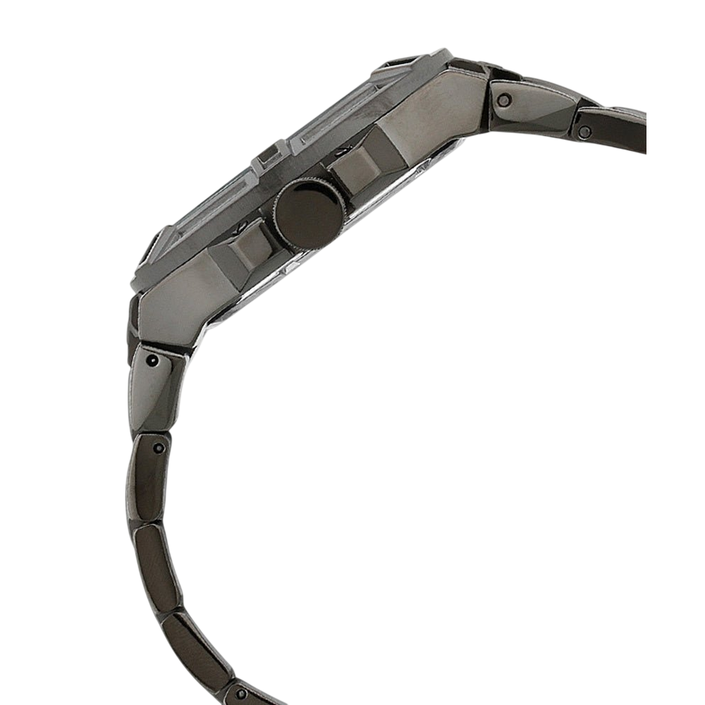 Watch Guess W0218G1 Rigor analogue steel men's watch dark gray 45mm Gunmetal Gray - Watch Plaza