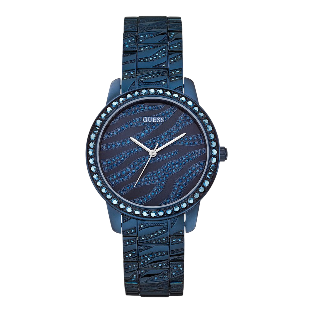 Watch Guess W0502L4 Indulge analogue ladies watch blue 36mm steel - Iconic Blue - Watch Plaza