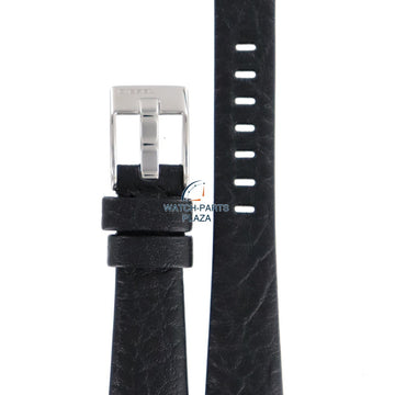 Watch Strap Diesel DZ1033 black leather band 13mm - Watch Plaza