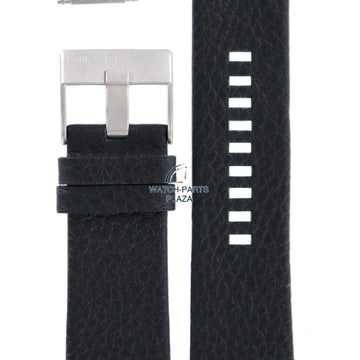 Watch Strap Diesel DZ1089 & DZ1091 & DZ1186 Cliffhanger black leather band 18mm - Watch Plaza