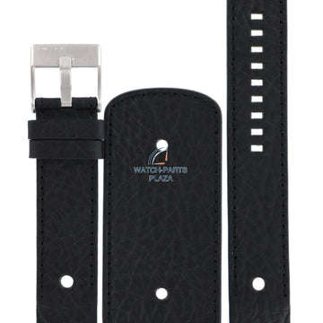 Watch Strap Diesel DZ2046 black genuine leather band 22mm original - Watch Plaza