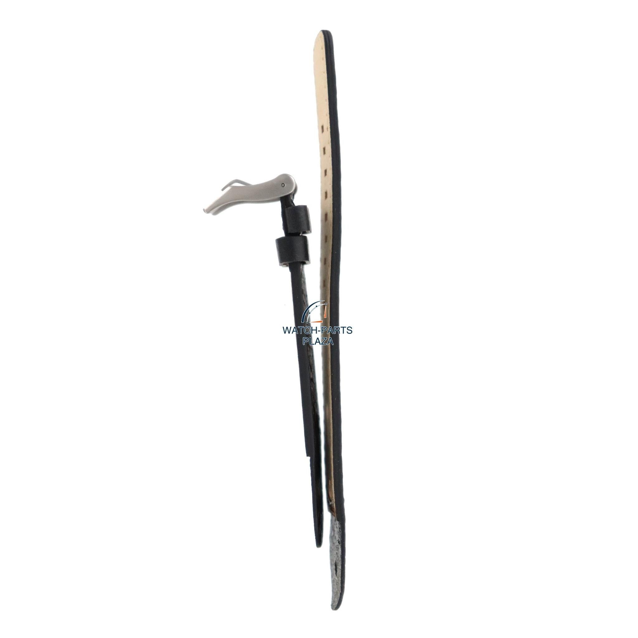 Watch Strap Diesel DZ2046 black genuine leather band 22mm original - Watch Plaza