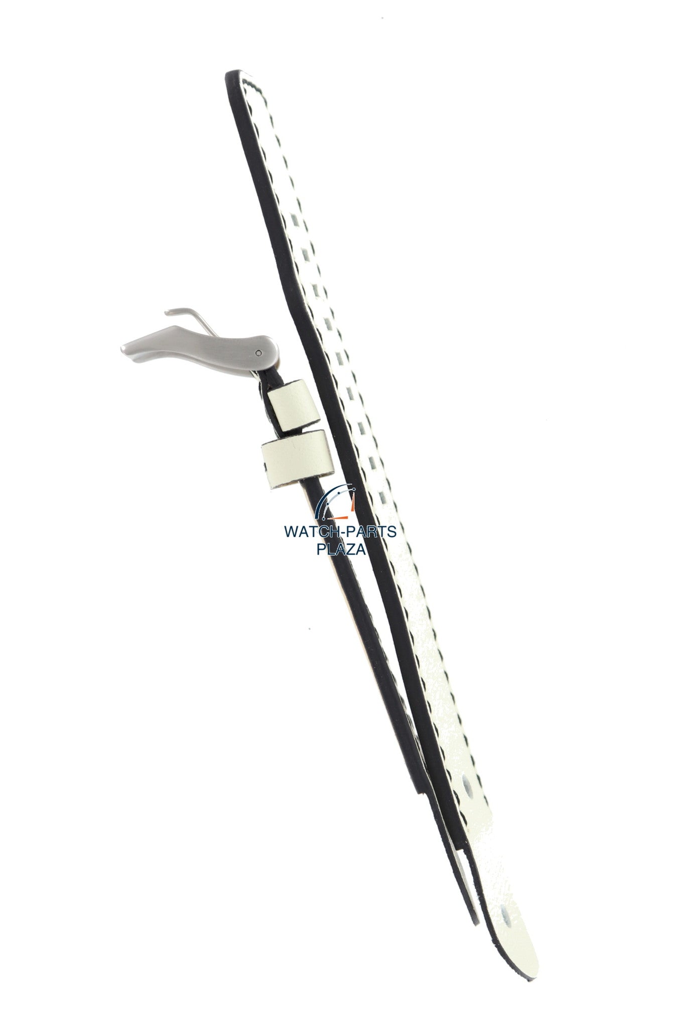 Watch Strap Diesel DZ2054 white cuff genuine leather band 22mm original - Watch Plaza