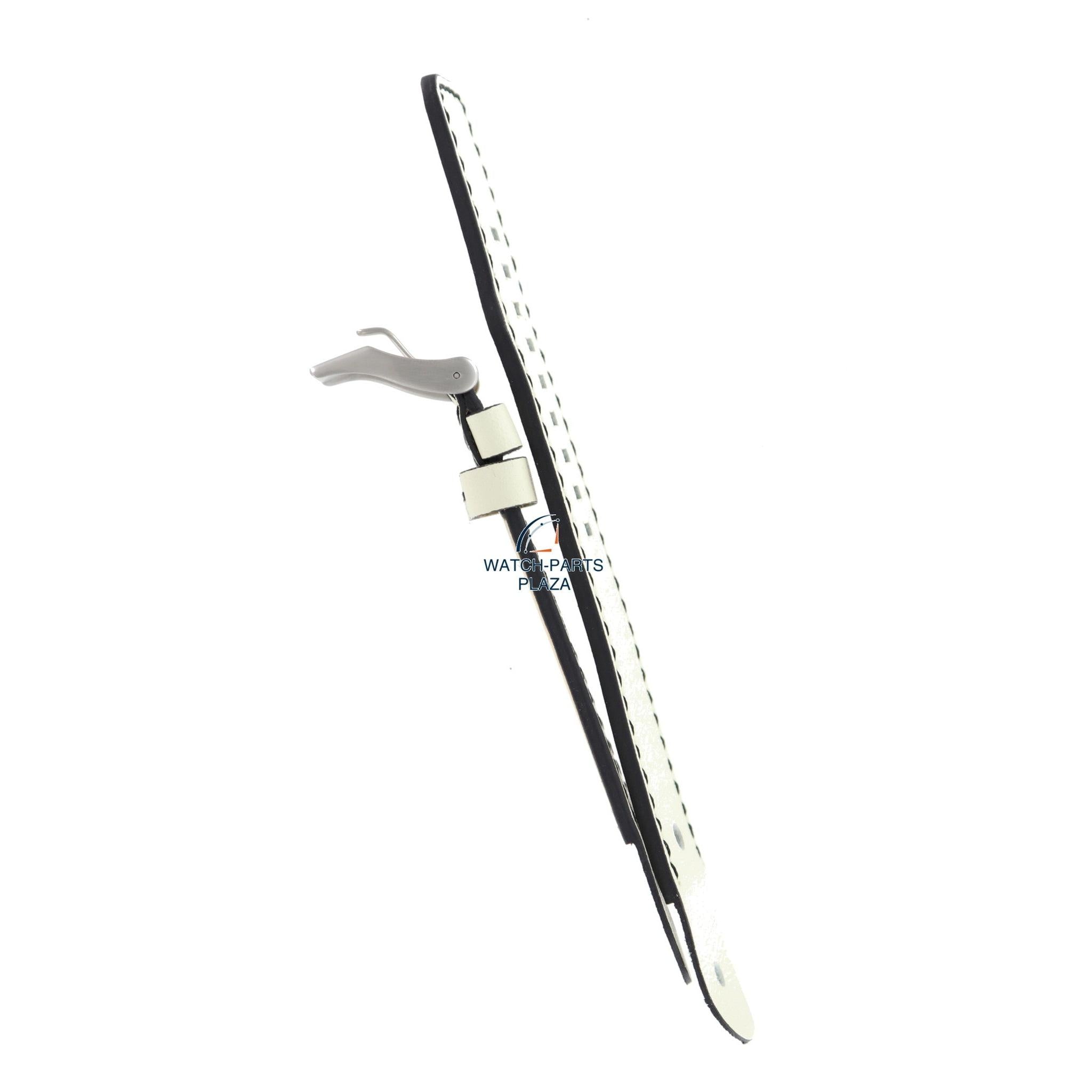 Watch Strap Diesel DZ2054 white cuff genuine leather band 22mm original - Watch Plaza