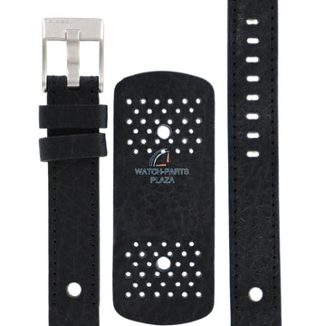 Watch Strap Diesel DZ2056 black cuff leather band 16mm genuine - Watch Plaza