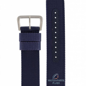 Watch Strap for Seiko 7S36 - 03J0 Blue Canvas Military Band 22mm SNZG11 4A215JL Nylon - Watch Plaza