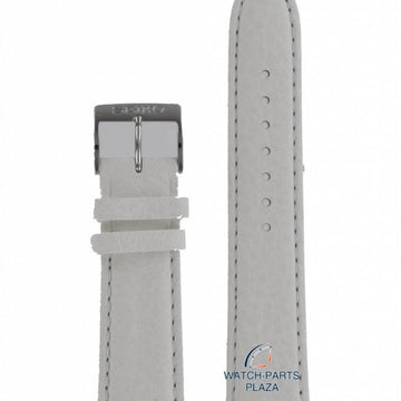 Watch Strap for Seiko SKK895P1 White Leather Band 4A351 B 20 mm - Watch Plaza