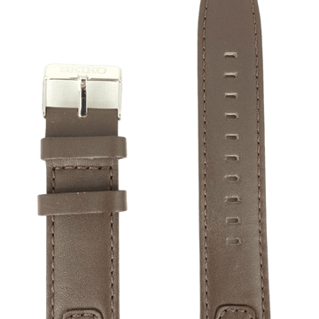 Watch Strap Seiko SNAA39 brown leather band 7T62 - 0GW0 13mm 4LC5JB - Watch Plaza