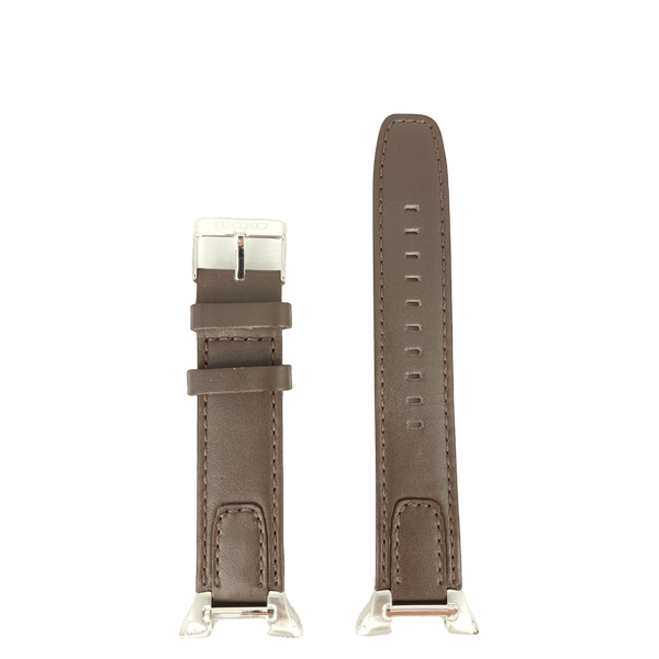 Watch Strap Seiko SNAA39 brown leather band 7T62 - 0GW0 13mm 4LC5JB - Watch Plaza