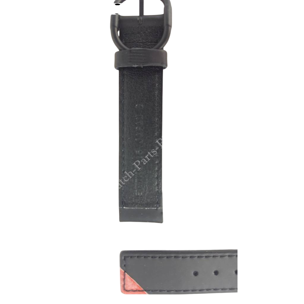 Watchband 7320 - 6220 Seiko Skyliner Diashock 15mm Black leather strap 15mm BLA20D - Watch Plaza