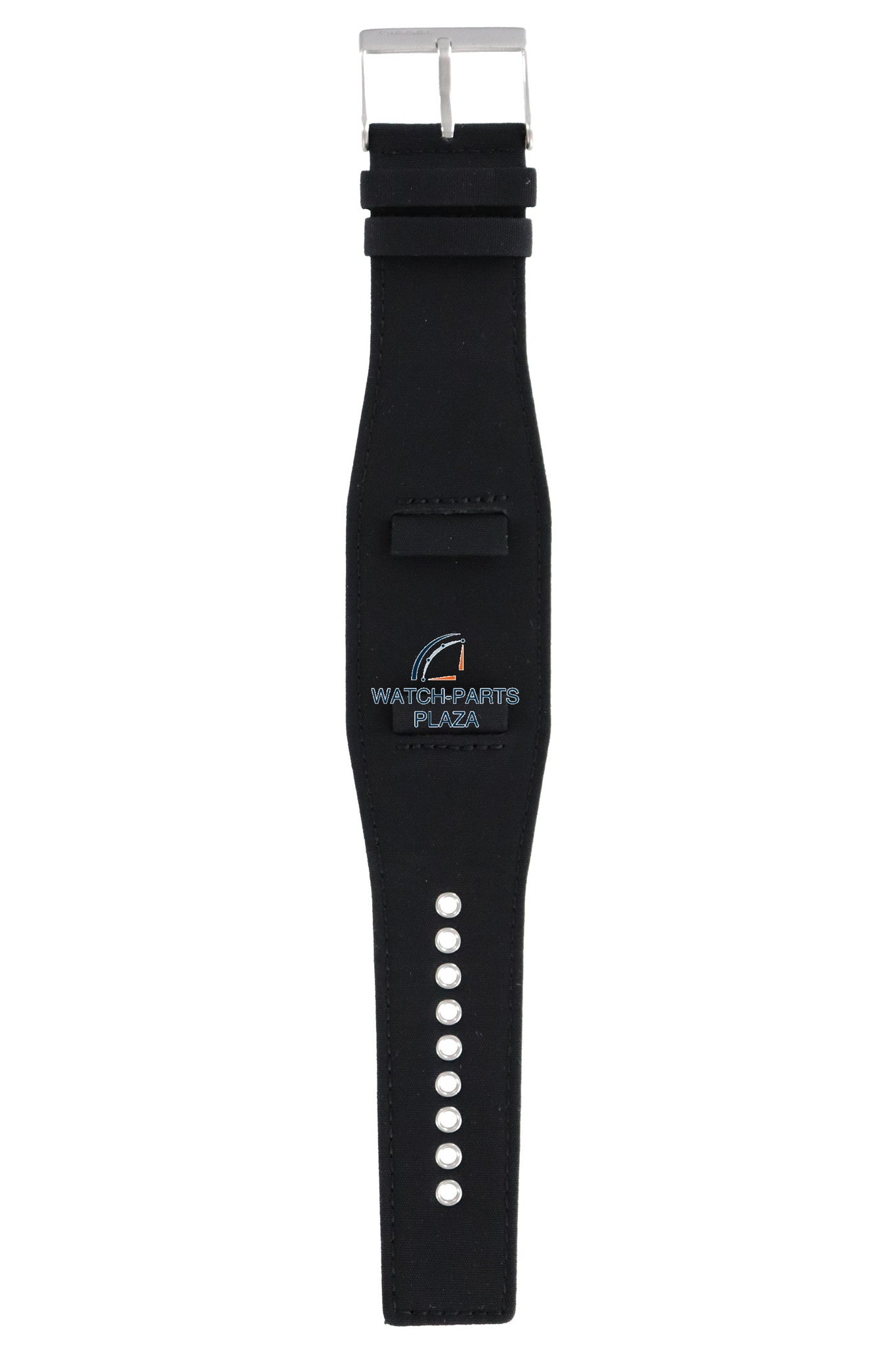 Watchband Diesel DZ2048 black original cuff leather strap 22mm DZ - 2048 - Watch Plaza