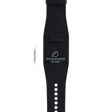 Watchband Diesel DZ2048 black original cuff leather strap 22mm DZ - 2048 - Watch Plaza