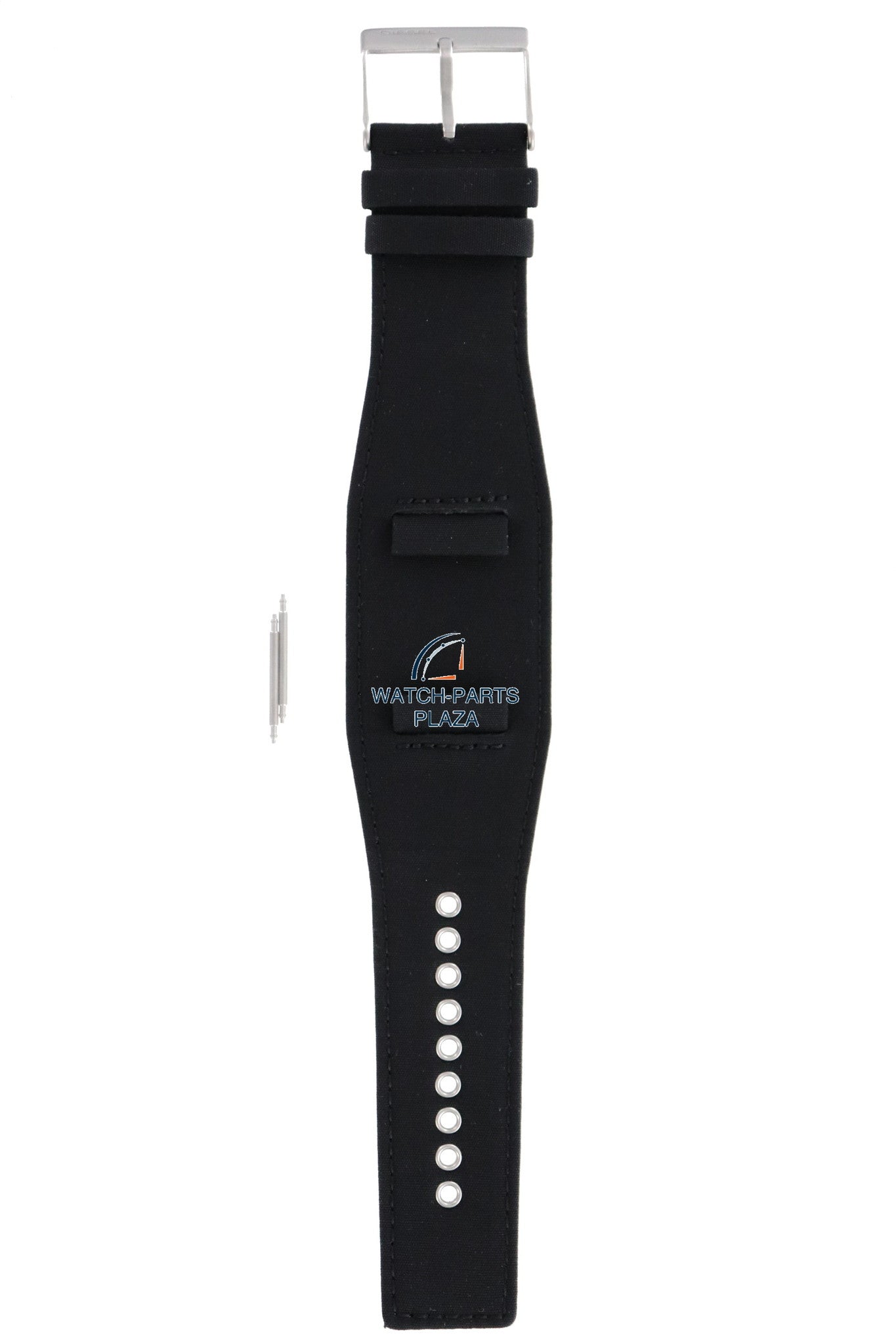 Watchband Diesel DZ2048 black original cuff leather strap 22mm DZ - 2048 - Watch Plaza