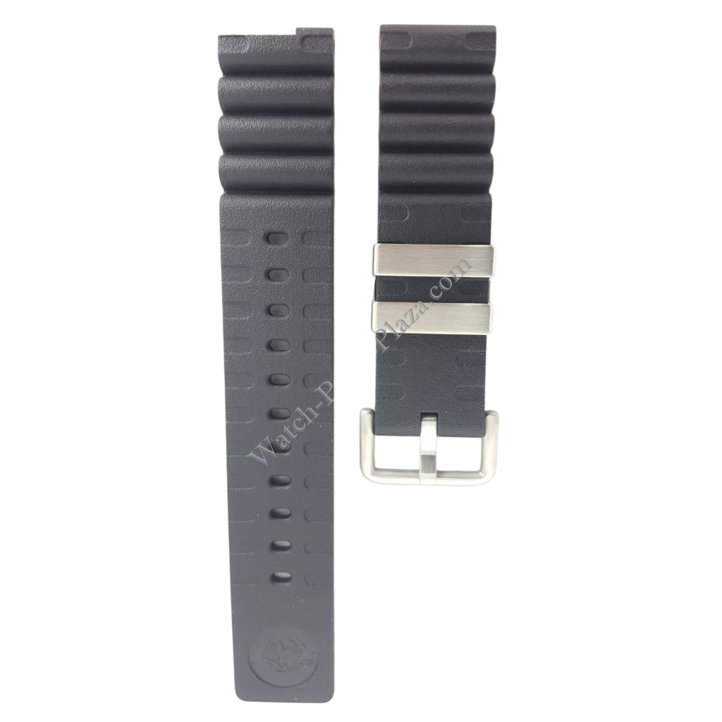 Watchband SBDC007, SBDC009 Seiko Prospex Diver 6R15 - 01D0 Black Rubber Strap 22mm - Watch Plaza