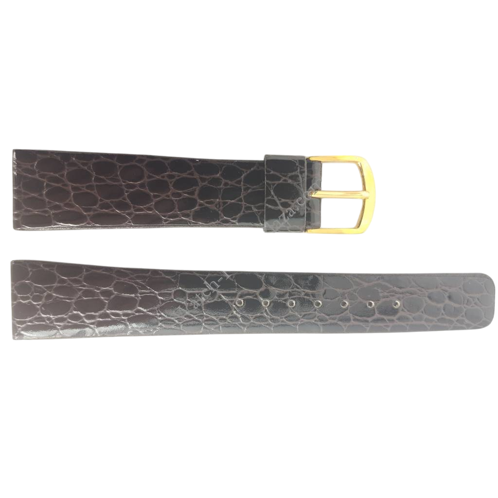 Watchband Seiko 5P39 / 7F38 / 9020 / H249 5010 brown leather strap 18mm BPJ05G - Watch Plaza