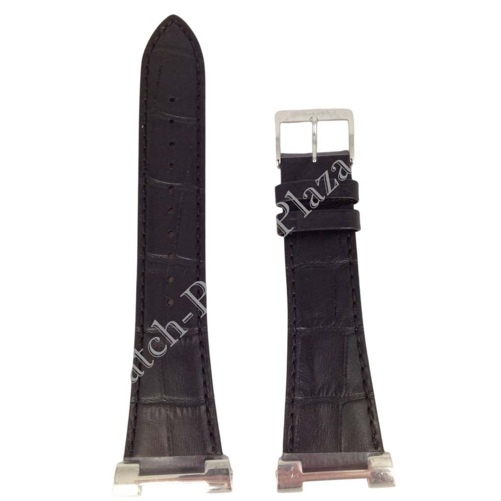 Watchband Seiko 5Y63 - 0AC0 black leather strap 16mm SPQ013 Calf 4LD3JB - Watch Plaza