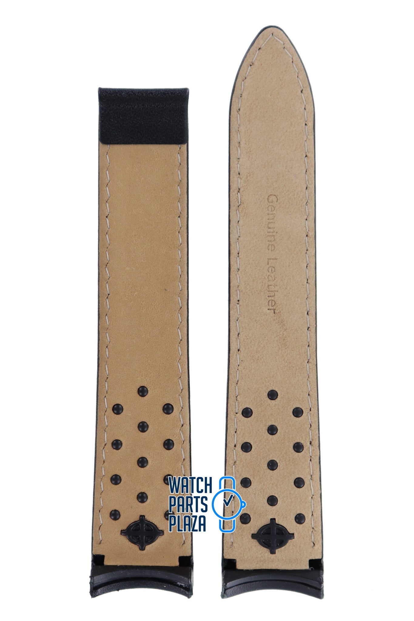 Zodiac ZO2005 Watch Band ZO - 2005 Black Leather 20 mm Calame Sport - Watch Plaza