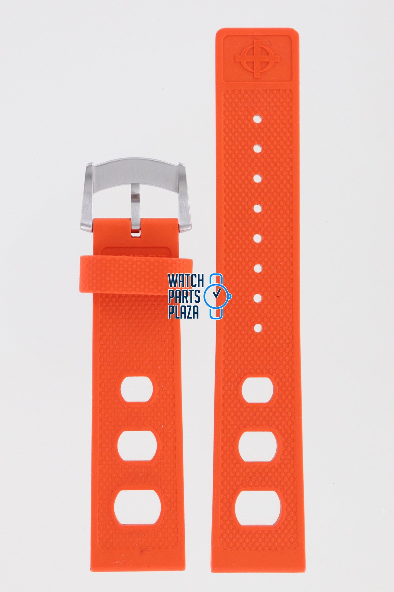 Zodiac ZO2202 Watch Band ZO - 2202 Orange Silicone 20 mm Sea Dragon - Watch Plaza