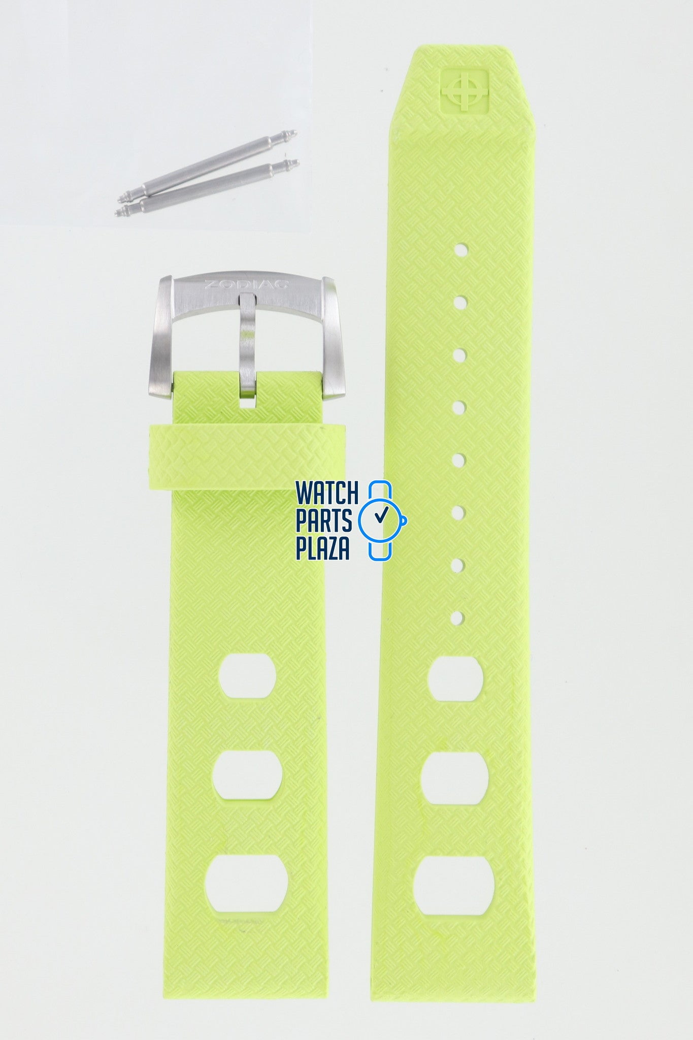 Zodiac ZO2219 Watch Band ZO - 2219 Green Silicone 20 mm Sea Dragon - Watch Plaza