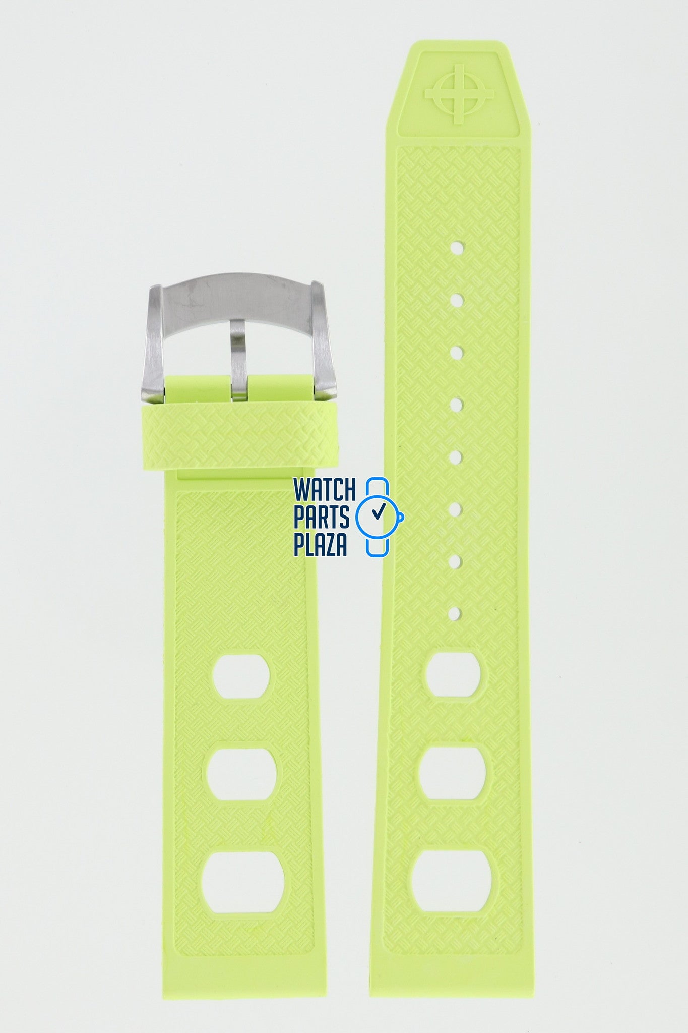 Zodiac ZO2219 Watch Band ZO - 2219 Green Silicone 20 mm Sea Dragon - Watch Plaza