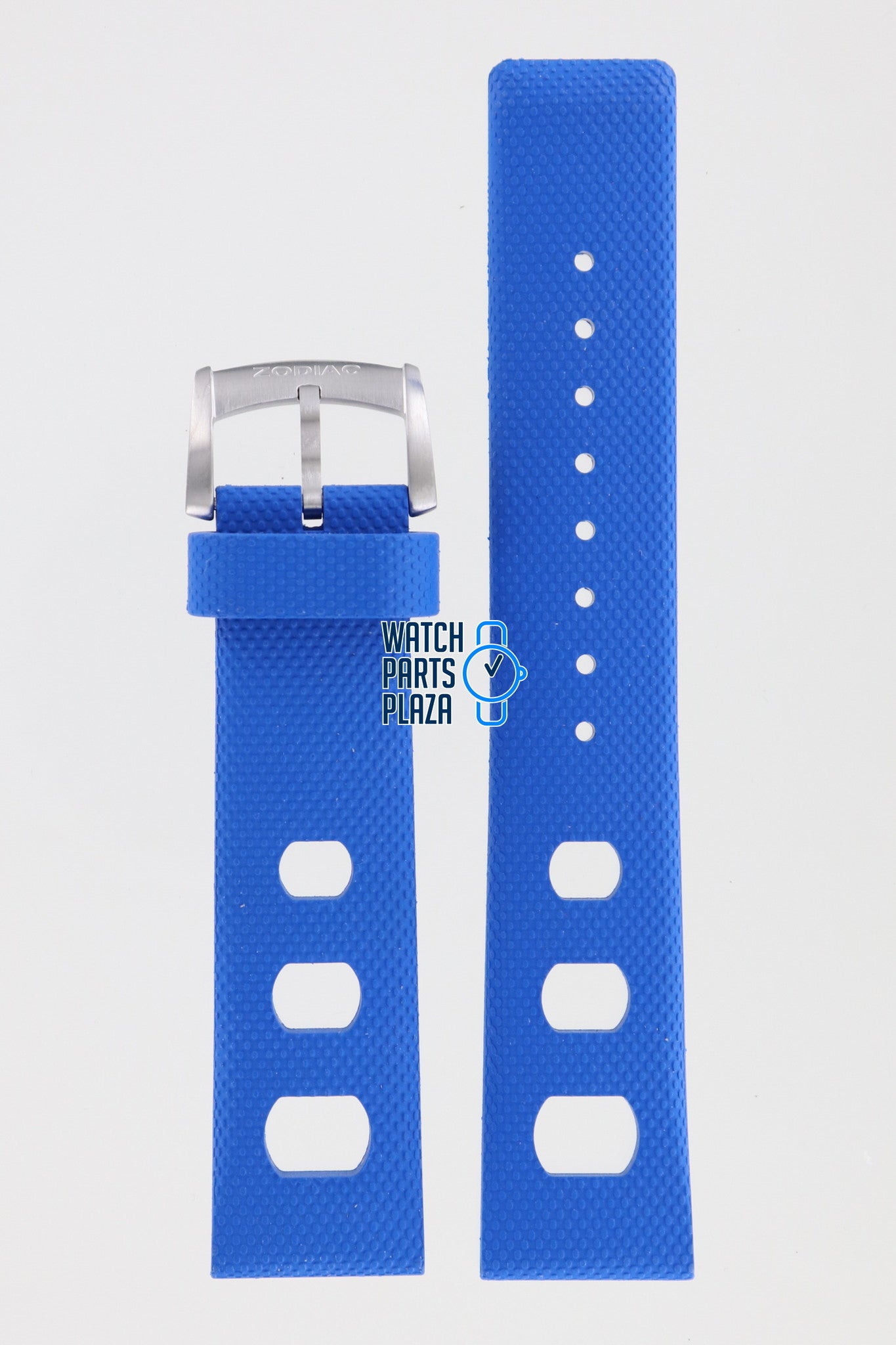 Zodiac ZO2223 Watch Band ZO - 2223 Blue Silicone 20 mm Sea Dragon - Watch Plaza