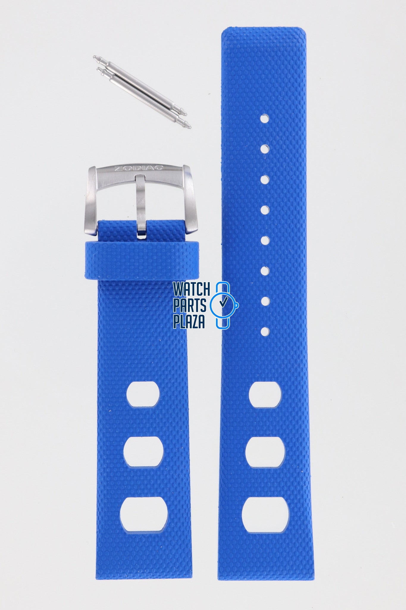Zodiac ZO2223 Watch Band ZO - 2223 Blue Silicone 20 mm Sea Dragon - Watch Plaza
