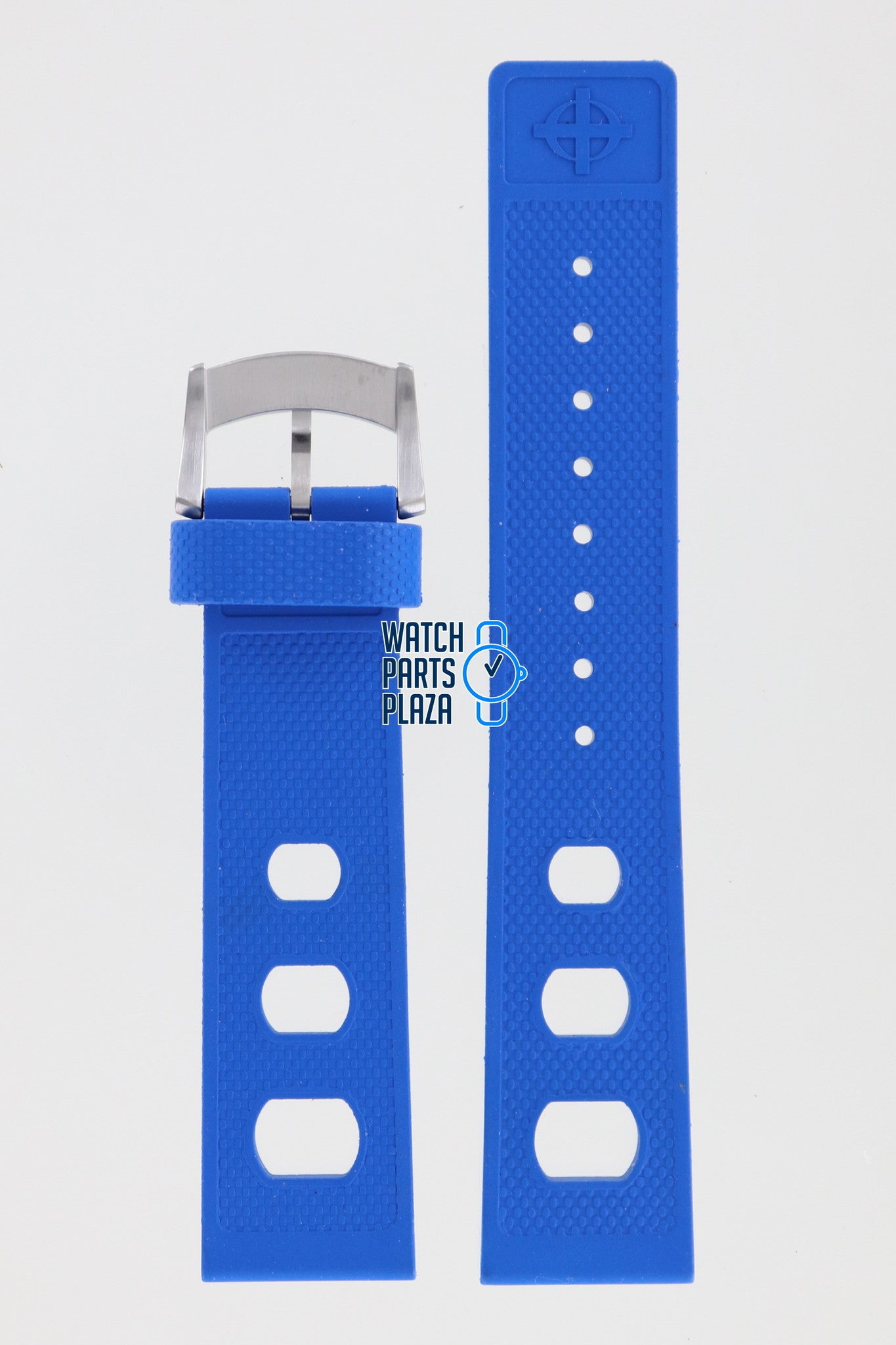 Zodiac ZO2223 Watch Band ZO - 2223 Blue Silicone 20 mm Sea Dragon - Watch Plaza